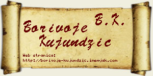 Borivoje Kujundžić vizit kartica